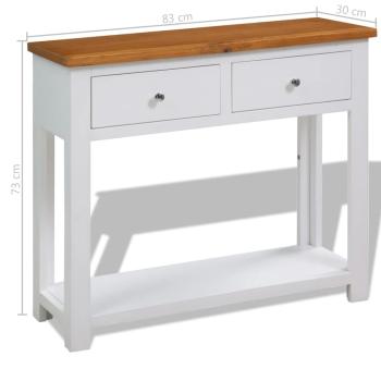 Konsolentisch 83x30x73 cm Massivholz Eiche