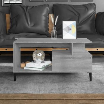 ARDEBO.de - Couchtisch Grau Sonoma 90x49x45 cm Holzwerkstoff