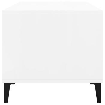 Couchtisch Hochglanz-Weiß 90x49x45 cm Holzwerkstoff