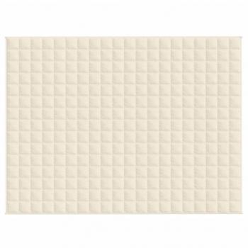 Gewichtsdecke Hellcreme 152x203 cm 7 kg Stoff