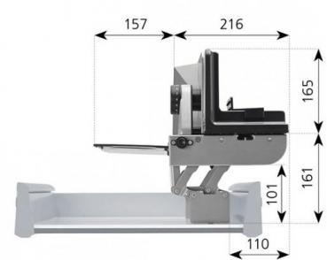 Ritter AES72SR Allesschneider, zum Einbau in Schubkästen ab 45 cm, für RECHTSHÄNDER, 65W