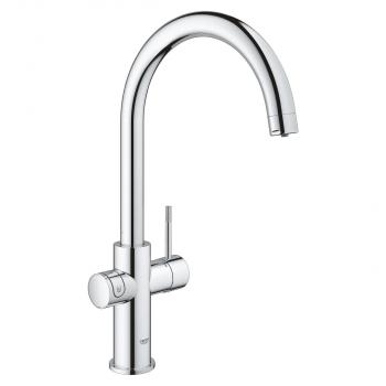 GROHE Blue Home Starter Kit, C-Auslauf, 150° schwenkbar, chrom (31455001)