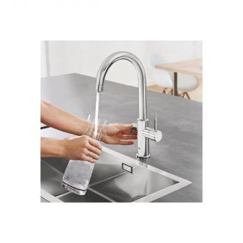 GROHE Blue Home Starter Kit, C-Auslauf, 150° schwenkbar, chrom (31455001)