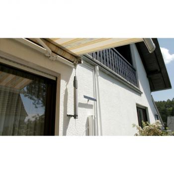 Schellenberg Premium Markisenantrieb mit Solarpanel, inklusive Netzteil und Wandhalterung, grau (20264)