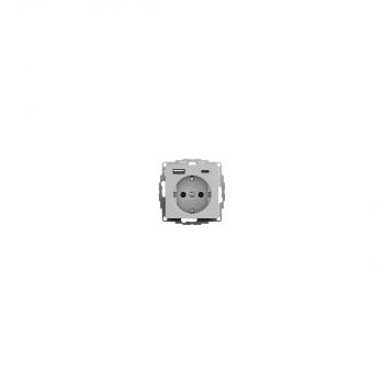 ARDEBO.de Gira 2459015 SCHUKO-Steckdose 16 A 250 V~ mit Shutter und USB-Spannungsversorgung 2fach Typ A / Typ C, Grau Matt