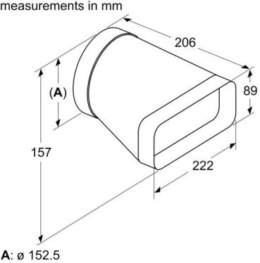 Siemens HZ9VDSI0 Adapterstück, rund-flach, schwarz