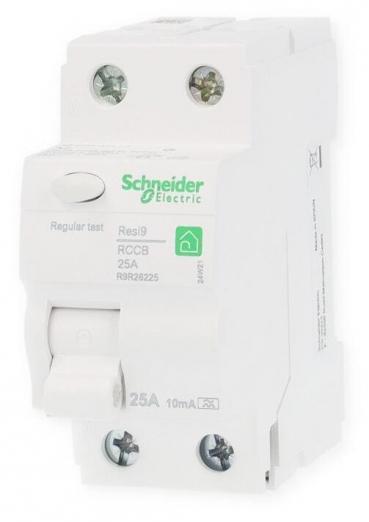ARDEBO.de Schneider Electric R9R26225 Fehlerstrom-Schutzschalter Resi9, 2-Polig, 25A, 10mA, Typ A