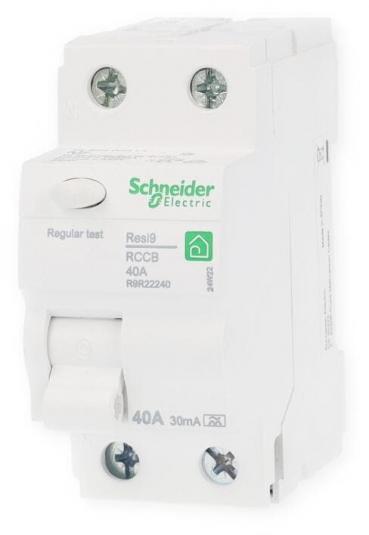 ARDEBO.de Schneider Electric R9R22240 Fehlerstrom-Schutzschalter Resi9, 2-Polig, 40A, 30mA, Typ A