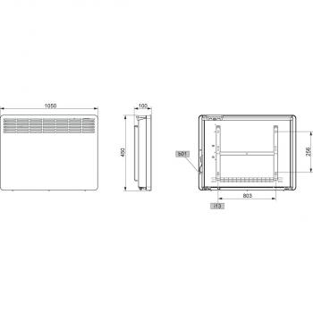 STIEBEL ELTRON CNS 300 Trend Wandkonvektor, 3.00kW/230V, alpinweiß (236530)