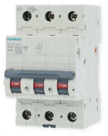 ARDEBO.de Siemens 5SL63166 Leitungsschutzschalter 400V, 6kA, 3-Polig, B-Charakteristik, 16A