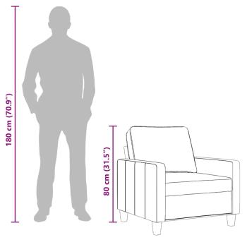 Sessel Schwarz 60 cm Stoff