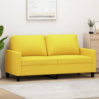 ARDEBO.de - 2-Sitzer-Sofa Hellgelb 140 cm Stoff