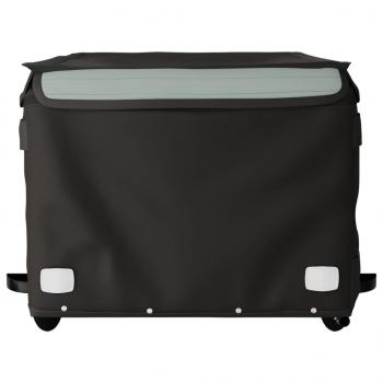 Fahrradanhänger Schwarz und Grau 45 kg Eisen