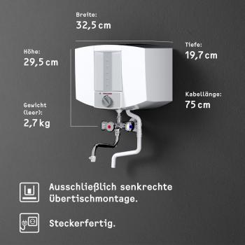 STIEBEL ELTRON KBA 5 KA Kochendwassergerät, 5 Liter, 2KW, lichtgrau (74289)