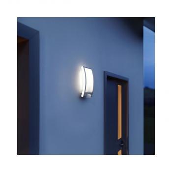 Steinel L 22 S Sensor-Außenleuchte, Edelstahl, 60W, E27, IP44, anthrazit (035709)