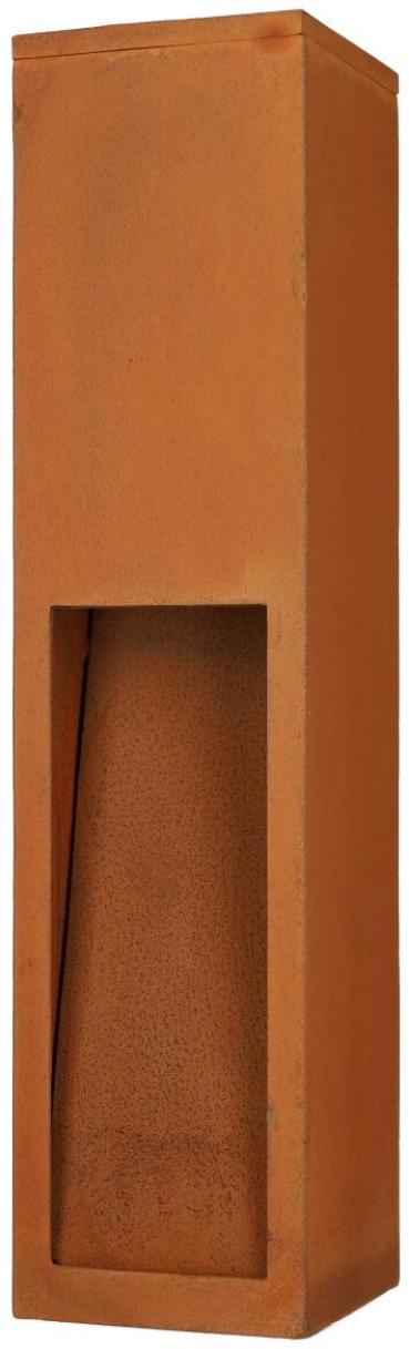SLV RUSTY SLOT 50 Outdoor Standleuchte, TC-DSE, IP44, L/B/H 12/12/50 cm, max. 11W, stahl gerostet (229410)
