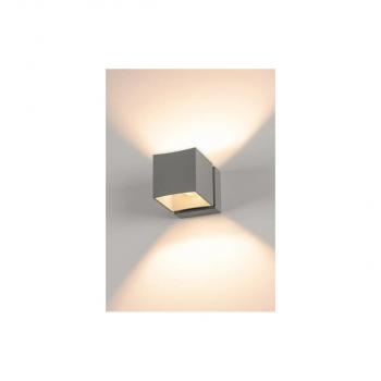 SLV SQUARE TURN Outdoor Wandleuchte, QT14, silbergrau, max. 42W, IP44 (1000335) *ANGEBOT*