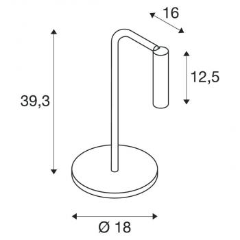 SLV KARPO LED Tischleuchte, 3000K, weiß (1001460)