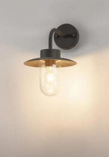 SLV MOLAT Outdoor Wandleuchte, E27, anthrazit, max. 60W, IP44 (1000820)