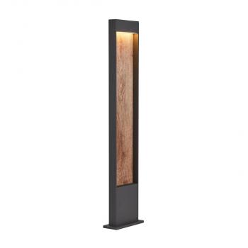 ARDEBO.de SLV FLATT POLE 100 Outdoor LED Stehleuchte, 3000K, IP65, anthrazit/braun (1002959)