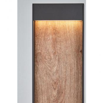 SLV FLATT POLE 100 Outdoor LED Stehleuchte, 3000K, IP65, anthrazit/braun (1002959)
