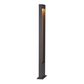 SLV FLATT POLE 100 Outdoor LED Stehleuchte, 3000K, IP65, anthrazit/braun (1002959)