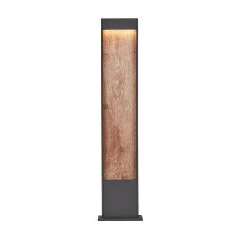 SLV FLATT POLE 100 Outdoor LED Stehleuchte, 3000K, IP65, anthrazit/braun (1002959)
