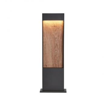 SLV FLATT POLE 100 Outdoor LED Stehleuchte, 3000K, IP65, anthrazit/braun (1002957)