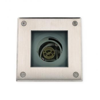 SLV DASAR 70 Outdoor Bodeneinbauleuchte, QPAR51, IP67, eckig, edelstahl 304, max. 35W (229374)