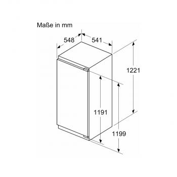 Siemens KI42LVFE0 IQ300 Einbau Kühlschrank mit Gefrierfach, 54 cm breit, 187 L, Festtürtechnik, LED Beleuchtung, Super Kühlen, freshBox, weiß