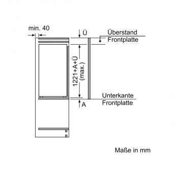 Siemens KI42LVFE0 IQ300 Einbau Kühlschrank mit Gefrierfach, 54 cm breit, 187 L, Festtürtechnik, LED Beleuchtung, Super Kühlen, freshBox, weiß