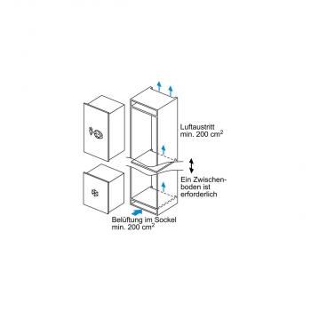 Siemens GI21VADE0 iQ500 Einbau Gefrierschrank, Nischenhöhe: 88cm, 97l, Flachscharnier, lowFrost, freshSense
