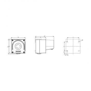 Siemens 3SU1851-0NB00-2AC2 Gehäuse für Befehlsgeräte, 22 mm, rund, mit Schutzkragen, 1 Befehlsstelle Metall, A=NOT-HALT-Pilzdrucktaster rot, 40 mm, drehentriegelt, 1Ö, 1Ö, Schraubanschluss, Bodenbefestigung