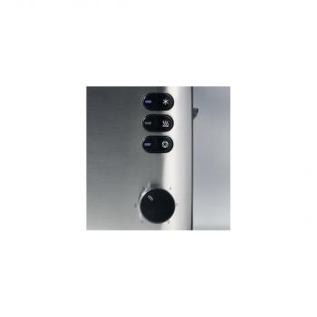 Severin AT 2515 Automatik-Langschlitztoaster, 1000W, Defroster-Stufe, Aufwärmstufe, Edelstahl gebürstet/schwarz