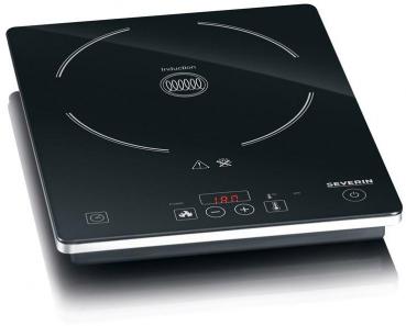 ARDEBO.de Severin KP 1071 Kochplatte, 2000 W, 10 Leistungsstufen, Glaskeramik, Induktion, schwarz