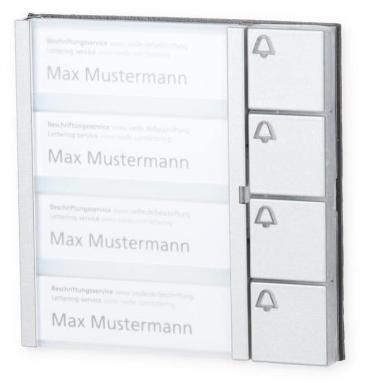 Siedle Vario BTM 650-04 SM Bus-Tasten-Modul, silber-metallic (200035743-00)