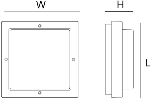 SG Leuchten Quadratische Wandleuchte Bassi Graphit E27, max. 46W (623180)
