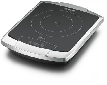 ARDEBO.de Rommelsbacher CT 2203/TC Einzelkochplatte, Glaskeramik, 2200 W, 2-Kreis, Touch Control, schwarz/Edelstahl