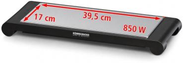 Rommelsbacher WPS857 Warmhalteplatte, 850W, Überhitzungsschutz, edelstahl/schwarz