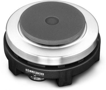 ARDEBO.de Rommelsbacher RK501 Reisekochplatte, 500 W, Gussheizplatte, edelstahl/schwarz