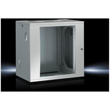 ARDEBO.de Rittal DK 7507200 Netzwerkschrank/Wandverteiler 15HE, 19 Zoll, BxHxT: 700x758x700mm, Sichtscheibe, grau
