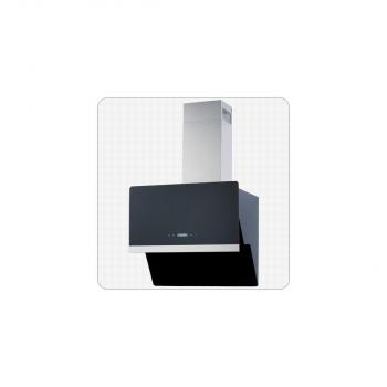 Wolkenstein W S4-60A++BTZ Schräghaube, Breite 60 cm, Umluftbetrieb, Abluftbetrieb, Fettfilter spülmaschinenfest, Beleuchtung verdeckter LED Strip, Touch Control, Display, Schwarz/Edelstahl