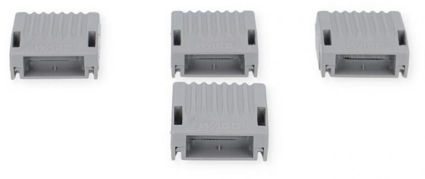 Wago 207-1331 Gelbox, für Aderleitungen, Serie 221, 2x73, max. 4mm²-Klemmen, ohne Verbindungsklemmen, Größe 1, grau