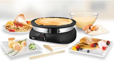 Unold Profi 48155 Crepesmaker, 1250 W, stufenloser Temperaturregler, schwarz/edelstahl