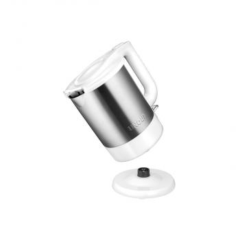 Unold 18010 Edition White Blitzkocher, 1850-2200W, 1,5l, Trockengehschutz, Kalkfilter, Edelstahl/weiß