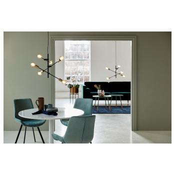 Nordlux Josefine Pendelleuchte Matt, 6-Flammig, 6x25 Watt, E27, IP20, schwarz (48933003)