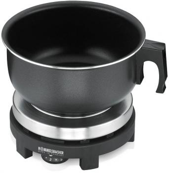 ARDEBO.de Rommelsbacher RK501/SU Reisekochplatte, 500W, Gussheizplatte, Edelstahl/schwarz
