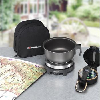 Rommelsbacher RK501/SU Reisekochplatte, 500W, Gussheizplatte, Edelstahl/schwarz