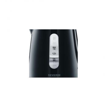Severin WK 3410 Wasserkocher, 2200W, 1l, Kalkfilter, Dampfstopp-Automatik, Überhitzungsschutz, schwarz