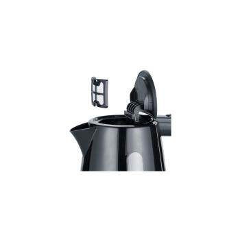 Severin WK 3410 Wasserkocher, 2200W, 1l, Kalkfilter, Dampfstopp-Automatik, Überhitzungsschutz, schwarz